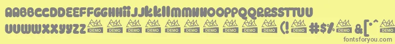 KingkС„ng Font – Gray Fonts on Yellow Background