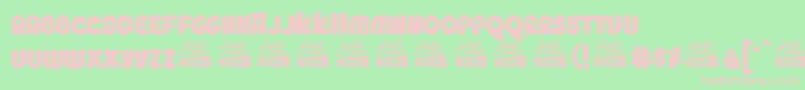 KingkС„ng Font – Pink Fonts on Green Background
