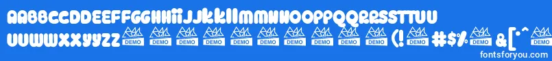 KingkС„ng Font – White Fonts on Blue Background