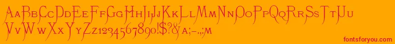 Eleonora Font – Red Fonts on Orange Background