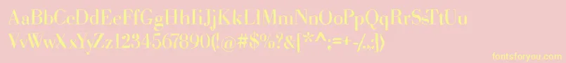 Hasbodoniscribbled Font – Yellow Fonts on Pink Background