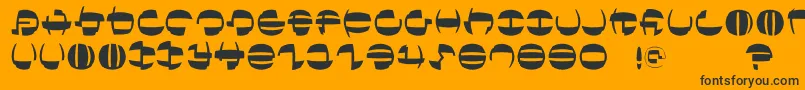 Шрифт Tokyofrankfurtround – чёрные шрифты на оранжевом фоне