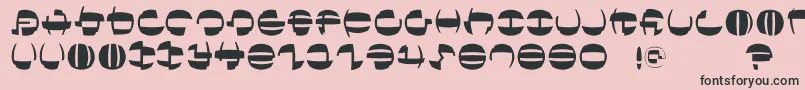 Tokyofrankfurtround-fontti – mustat fontit vaaleanpunaisella taustalla
