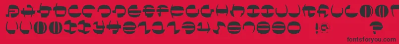 フォントTokyofrankfurtround – 赤い背景に黒い文字