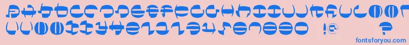 Шрифт Tokyofrankfurtround – синие шрифты на розовом фоне