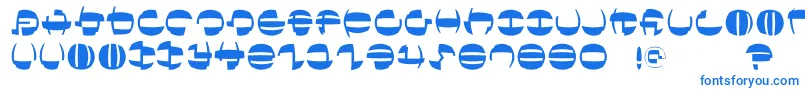 Tokyofrankfurtround-fontti – siniset fontit valkoisella taustalla