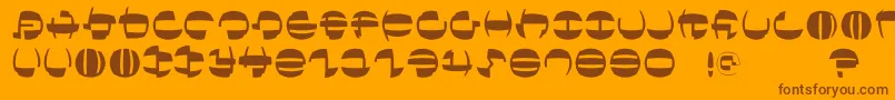 Tokyofrankfurtround Font – Brown Fonts on Orange Background