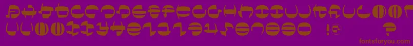 フォントTokyofrankfurtround – 紫色の背景に茶色のフォント