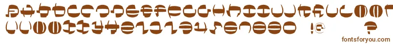Tokyofrankfurtround-fontti – ruskeat fontit valkoisella taustalla