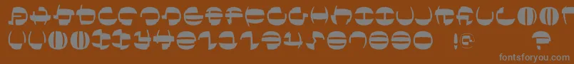 フォントTokyofrankfurtround – 茶色の背景に灰色の文字