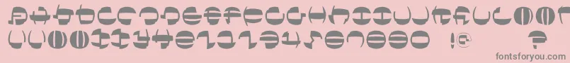 フォントTokyofrankfurtround – ピンクの背景に灰色の文字