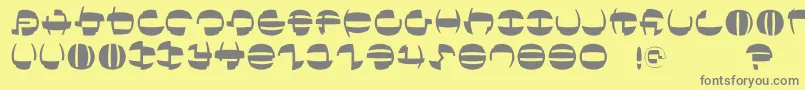 フォントTokyofrankfurtround – 黄色の背景に灰色の文字