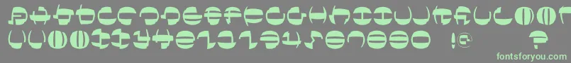 Шрифт Tokyofrankfurtround – зелёные шрифты на сером фоне