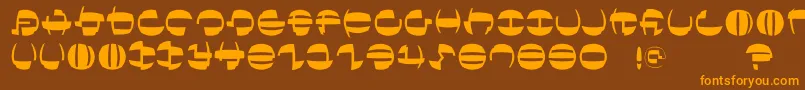 Шрифт Tokyofrankfurtround – оранжевые шрифты на коричневом фоне