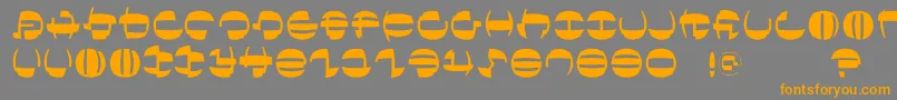 Шрифт Tokyofrankfurtround – оранжевые шрифты на сером фоне