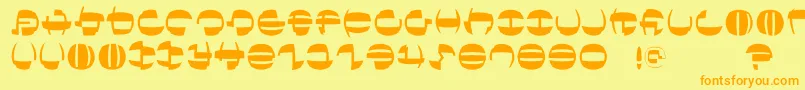 Шрифт Tokyofrankfurtround – оранжевые шрифты на жёлтом фоне