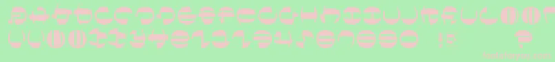 Шрифт Tokyofrankfurtround – розовые шрифты на зелёном фоне