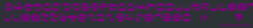 Шрифт Tokyofrankfurtround – фиолетовые шрифты на чёрном фоне