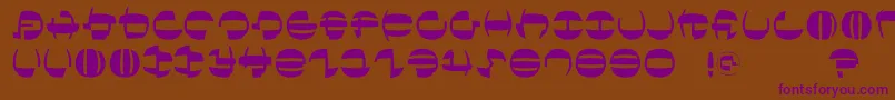 Шрифт Tokyofrankfurtround – фиолетовые шрифты на коричневом фоне