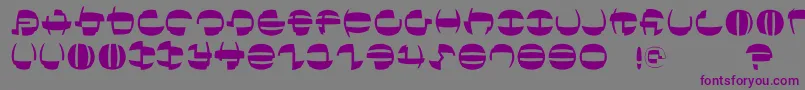 Шрифт Tokyofrankfurtround – фиолетовые шрифты на сером фоне