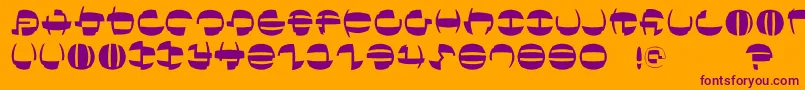 Шрифт Tokyofrankfurtround – фиолетовые шрифты на оранжевом фоне