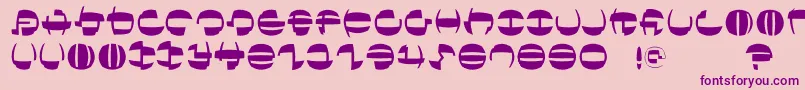 Tokyofrankfurtround-fontti – violetit fontit vaaleanpunaisella taustalla