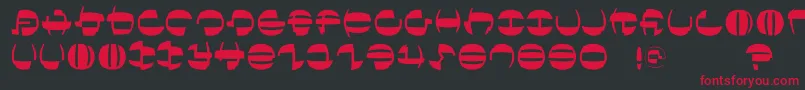 Шрифт Tokyofrankfurtround – красные шрифты на чёрном фоне