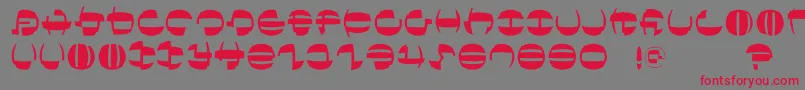 Шрифт Tokyofrankfurtround – красные шрифты на сером фоне