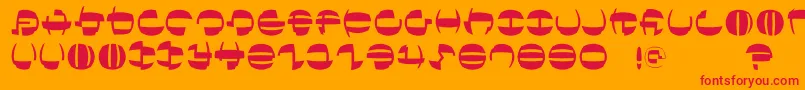 フォントTokyofrankfurtround – オレンジの背景に赤い文字