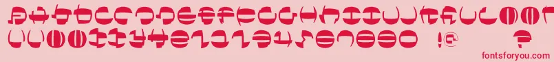 フォントTokyofrankfurtround – ピンクの背景に赤い文字