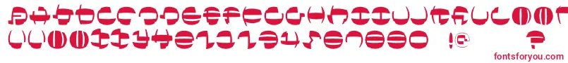 Tokyofrankfurtround-fontti – punaiset fontit valkoisella taustalla