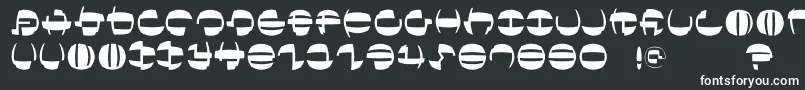 Шрифт Tokyofrankfurtround – белые шрифты на чёрном фоне