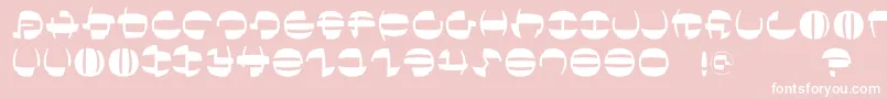 Tokyofrankfurtround-fontti – valkoiset fontit vaaleanpunaisella taustalla