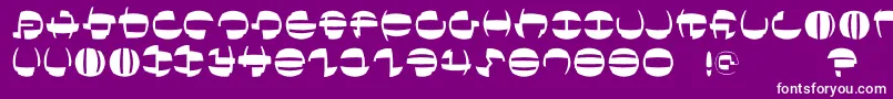 Шрифт Tokyofrankfurtround – белые шрифты на фиолетовом фоне