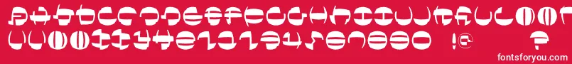 Шрифт Tokyofrankfurtround – белые шрифты на красном фоне