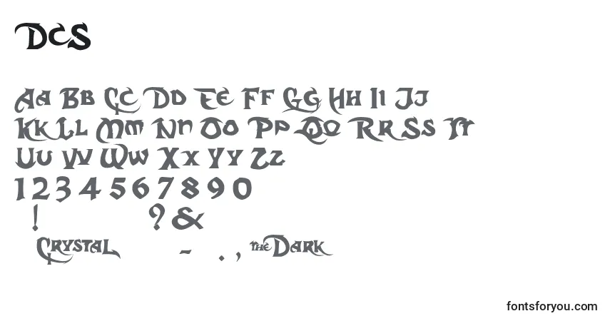 Шрифт DcS – алфавит, цифры, специальные символы