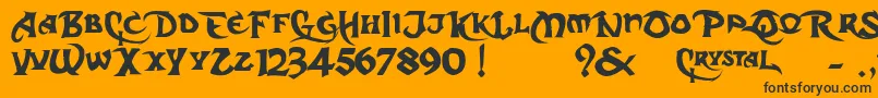 フォントDcS – 黒い文字のオレンジの背景
