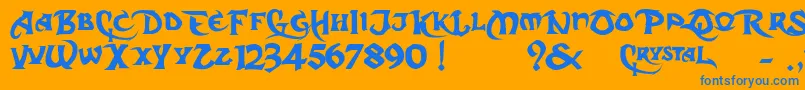 DcS Font – Blue Fonts on Orange Background