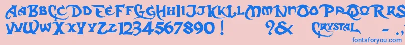 フォントDcS – ピンクの背景に青い文字