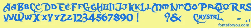DcS Font – Blue Fonts on Yellow Background