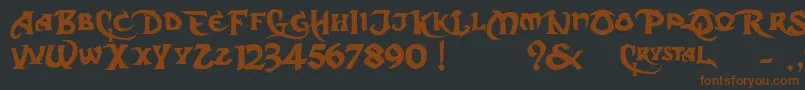 DcS Font – Brown Fonts on Black Background