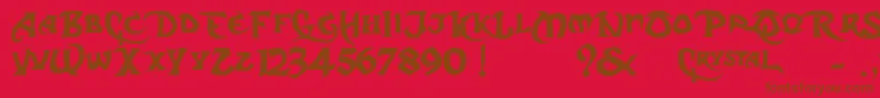 フォントDcS – 赤い背景に茶色の文字