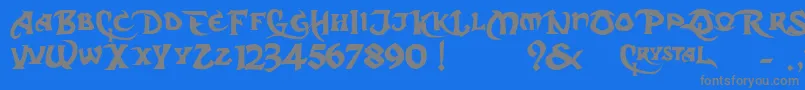 DcS-Schriftart – Graue Schriften auf blauem Hintergrund