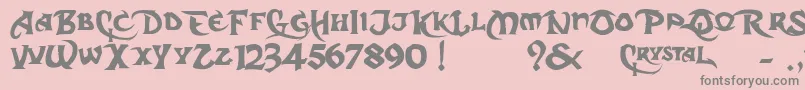 DcS Font – Gray Fonts on Pink Background