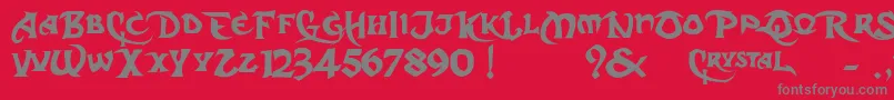 フォントDcS – 赤い背景に灰色の文字