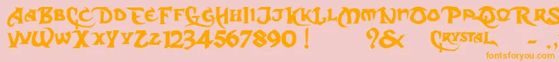 DcS Font – Orange Fonts on Pink Background