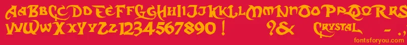 DcS Font – Orange Fonts on Red Background