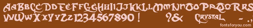 DcS Font – Pink Fonts on Brown Background