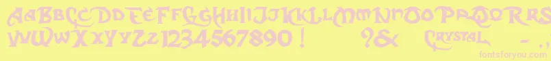 DcS Font – Pink Fonts on Yellow Background