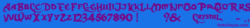DcS Font – Purple Fonts on Blue Background
